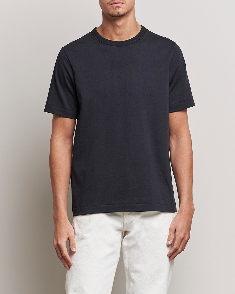 Hombres | Ropa | Merz b. Schwanen | Relaxed Loopwheeled Sturdy Tee Charcoal