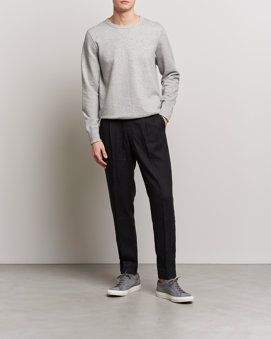 Hombres | Jerséis y prendas de punto | Merz b. Schwanen | Organic Cotton Crew Neck Sweat Grey Mel