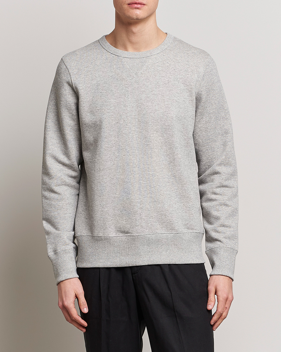 Hombres | Jerséis y prendas de punto | Merz b. Schwanen | Organic Cotton Crew Neck Sweat Grey Mel