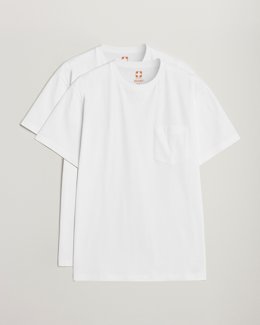 Hombres | Camisetas | BEAMS PLUS | 2-Pack Pocket T-Shirt White