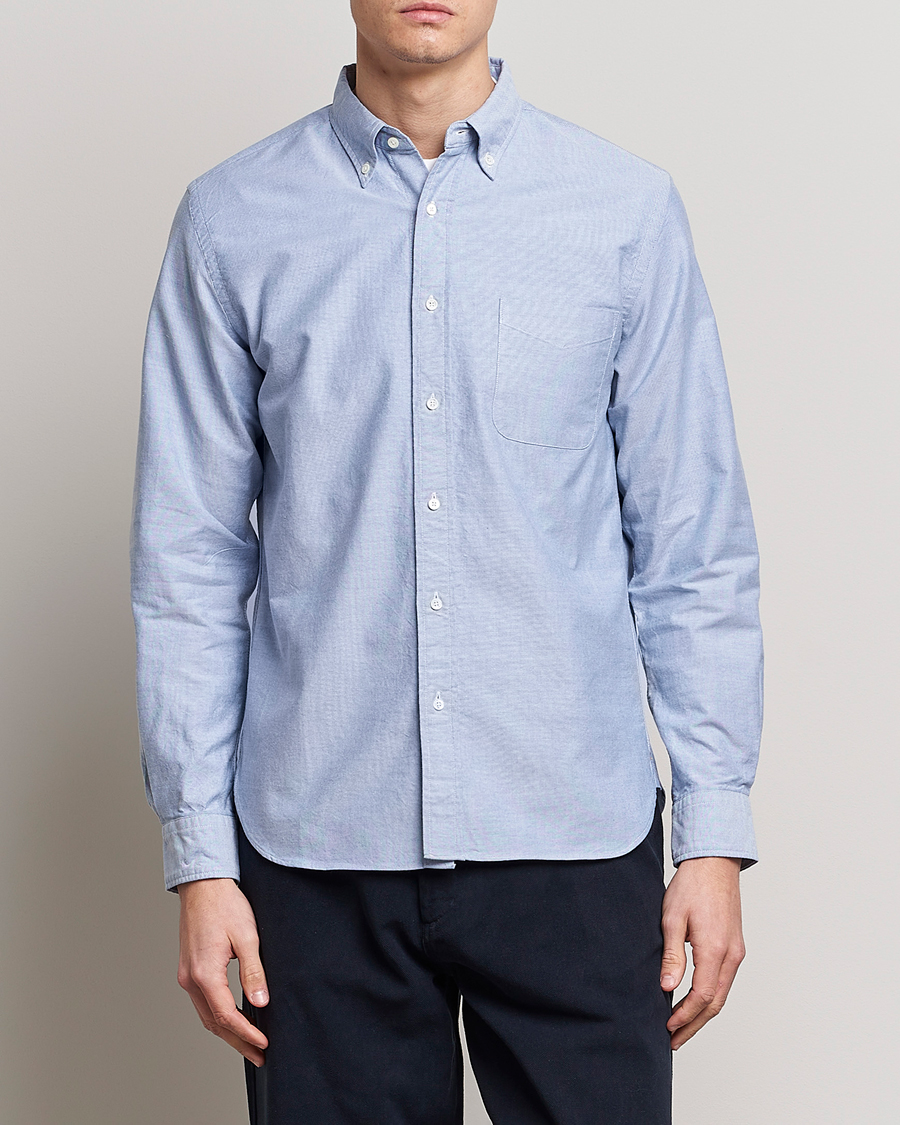 Hombres | Camisas oxford | BEAMS PLUS | Oxford Button Down Shirt Light Blue