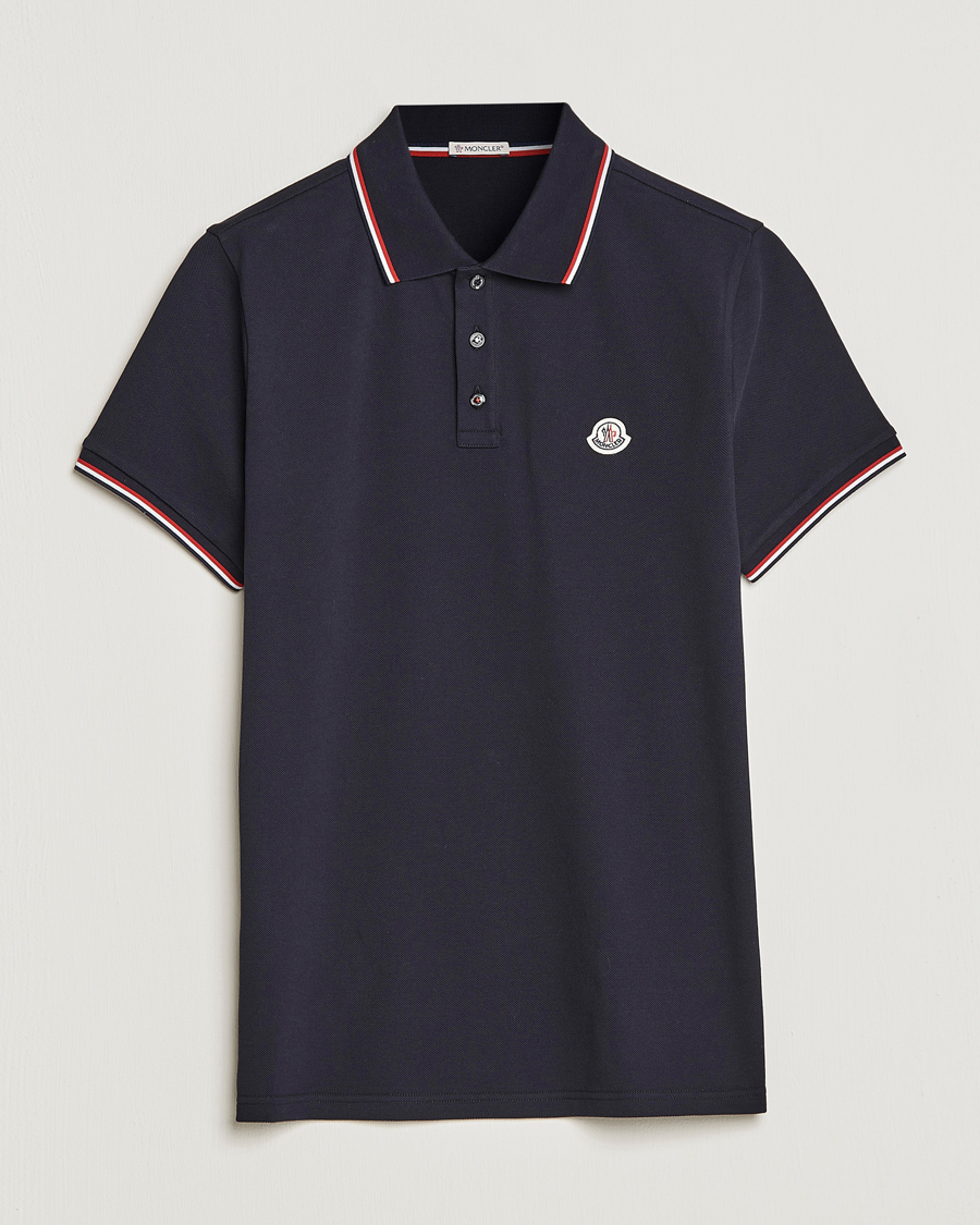 Hombres | Polos | Moncler | Contrast Rib Polo Navy