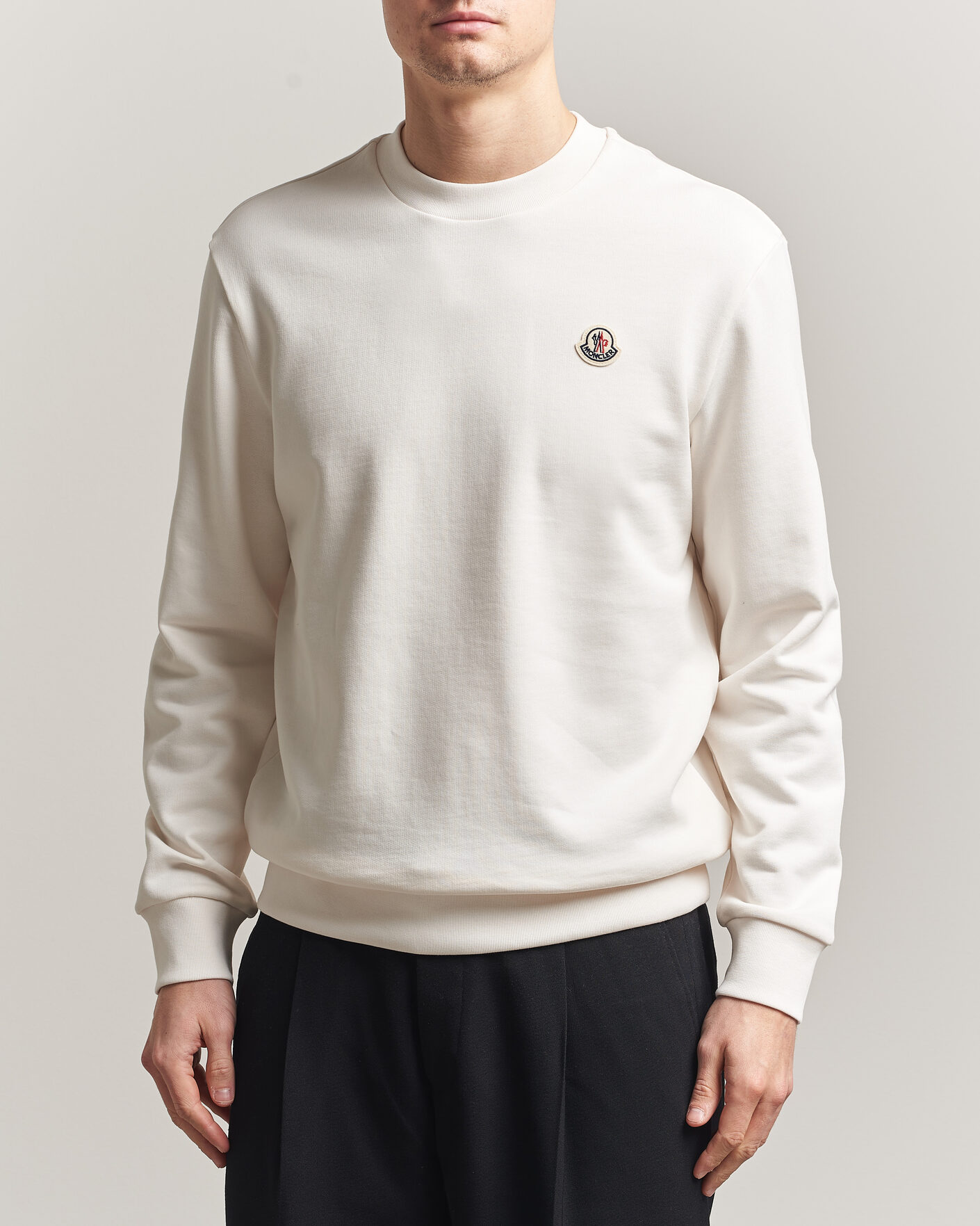 Hombres | Jerséis y prendas de punto | Moncler | Logo Sweatshirt White
