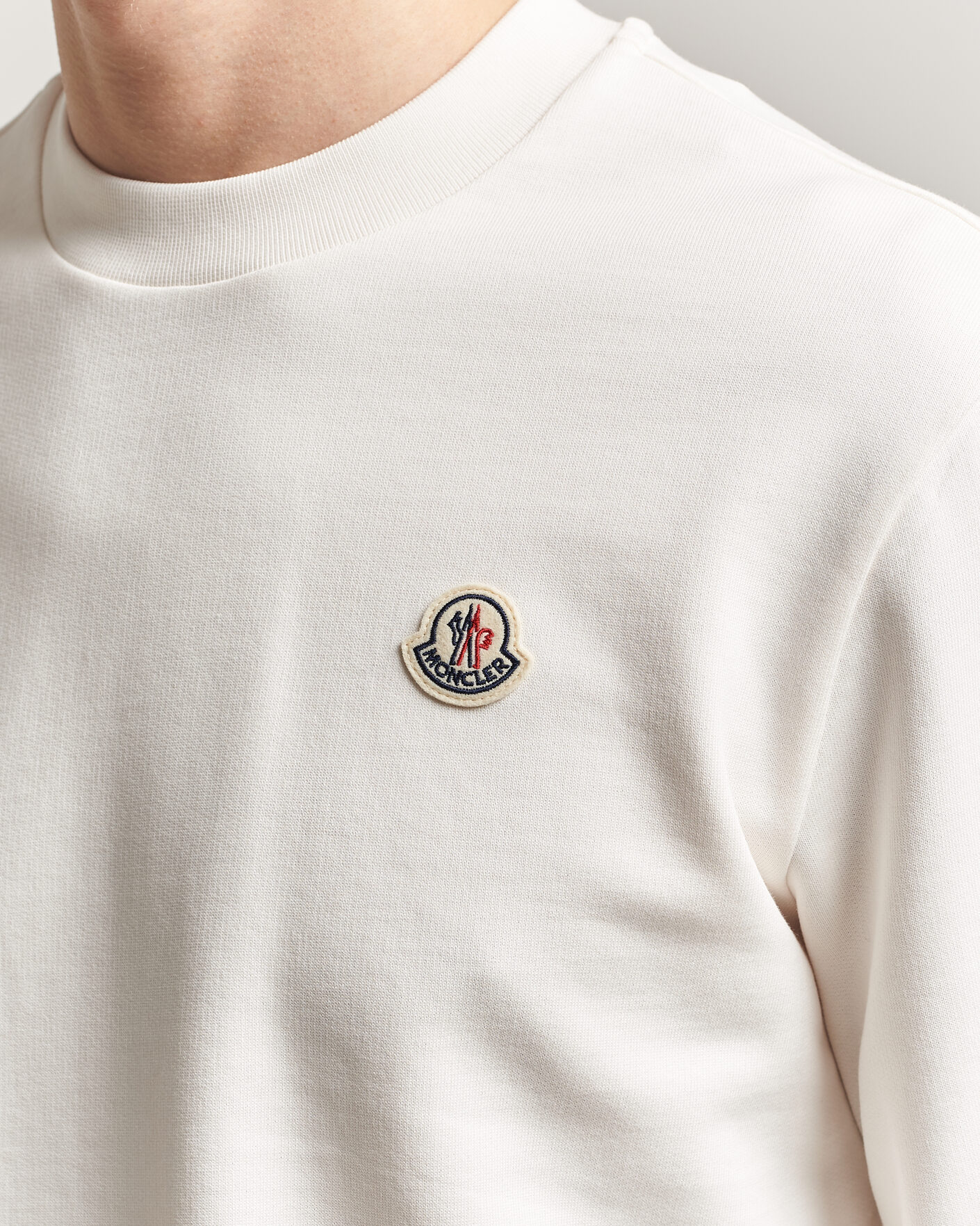 Hombres | Jerséis y prendas de punto | Moncler | Logo Sweatshirt White
