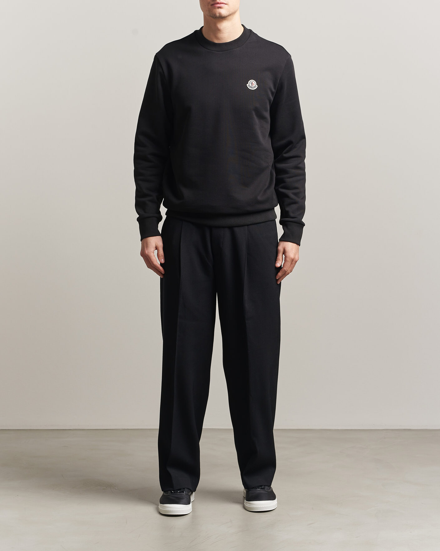 Hombres | Jerséis y prendas de punto | Moncler | Logo Sweatshirt Black