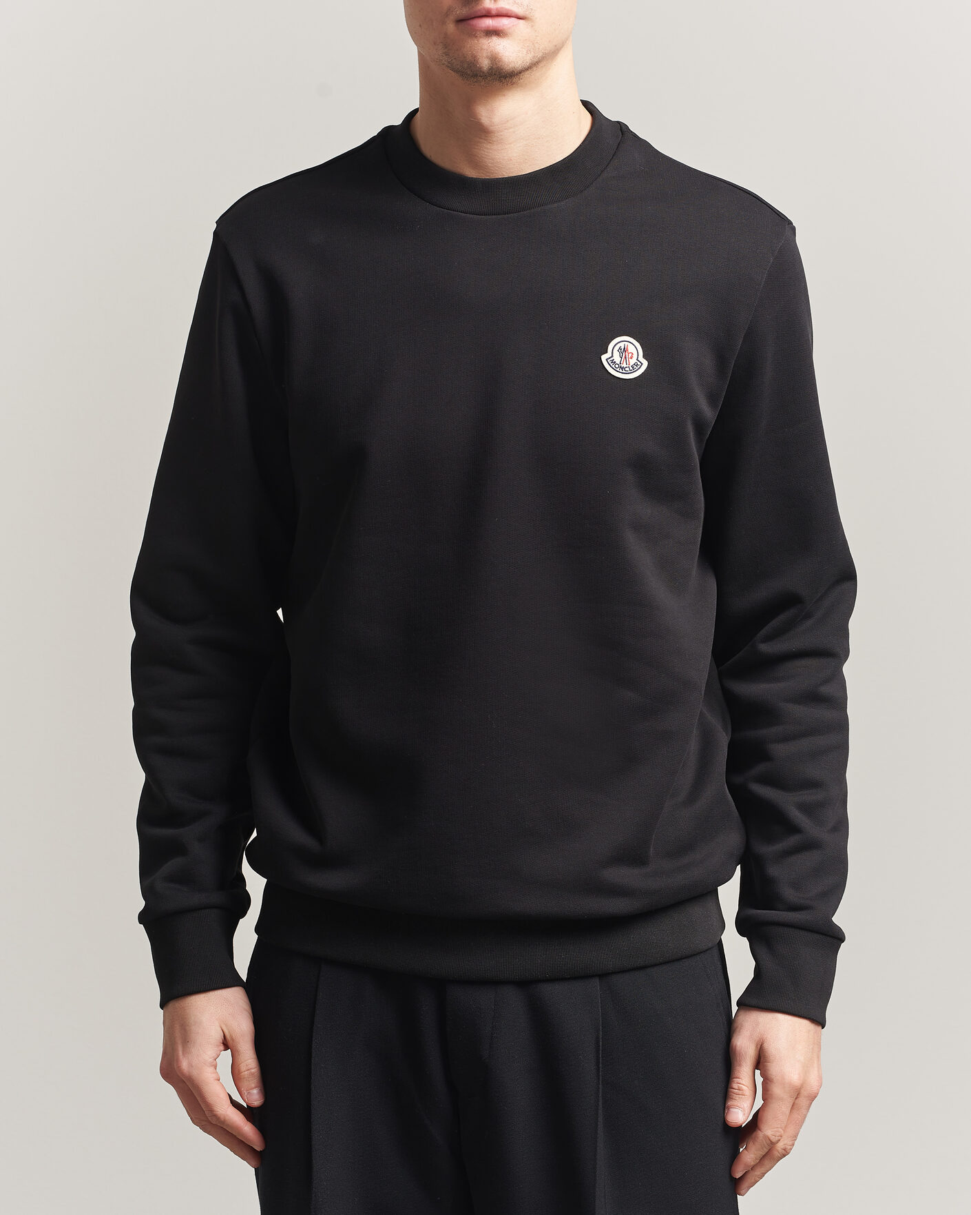 Hombres | Jerséis y prendas de punto | Moncler | Logo Sweatshirt Black