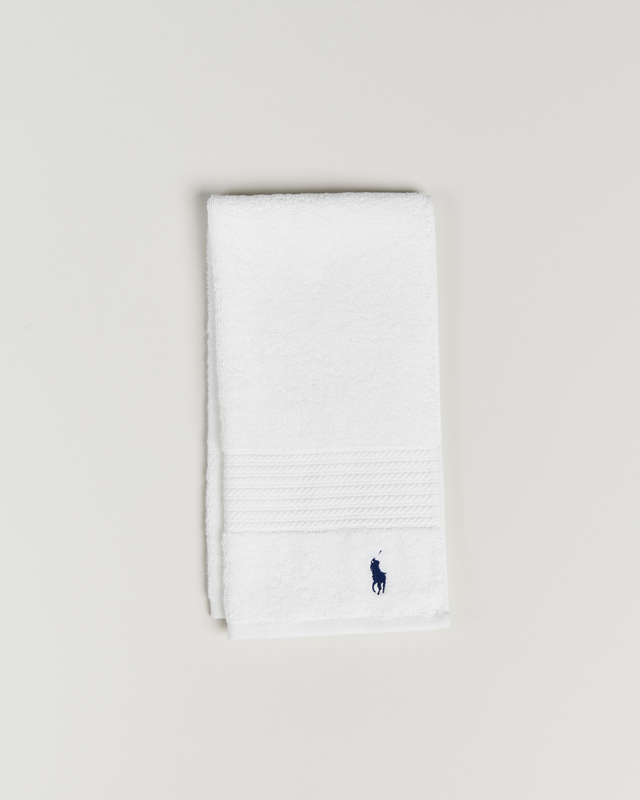 Hombres | Ralph Lauren Home Polo Player Guest Towel 40x75 White | Ralph Lauren Home | Polo Player Guest Towel 40x75 White