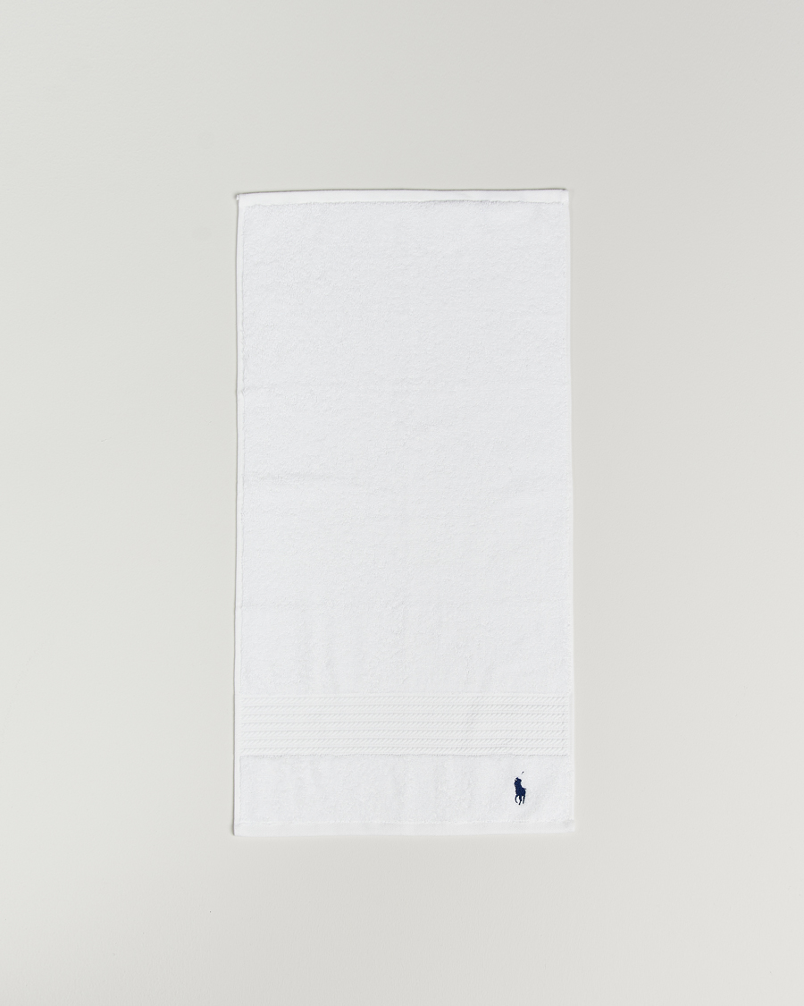 Hombres | Ralph Lauren Home Polo Player Guest Towel 40x75 White | Ralph Lauren Home | Polo Player Guest Towel 40x75 White
