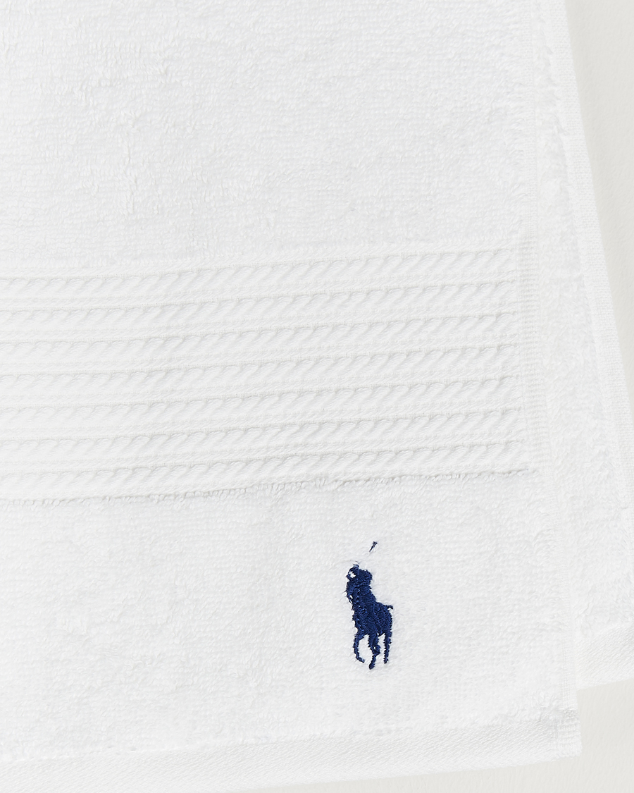 Hombres | Ralph Lauren Home Polo Player Guest Towel 40x75 White | Ralph Lauren Home | Polo Player Guest Towel 40x75 White