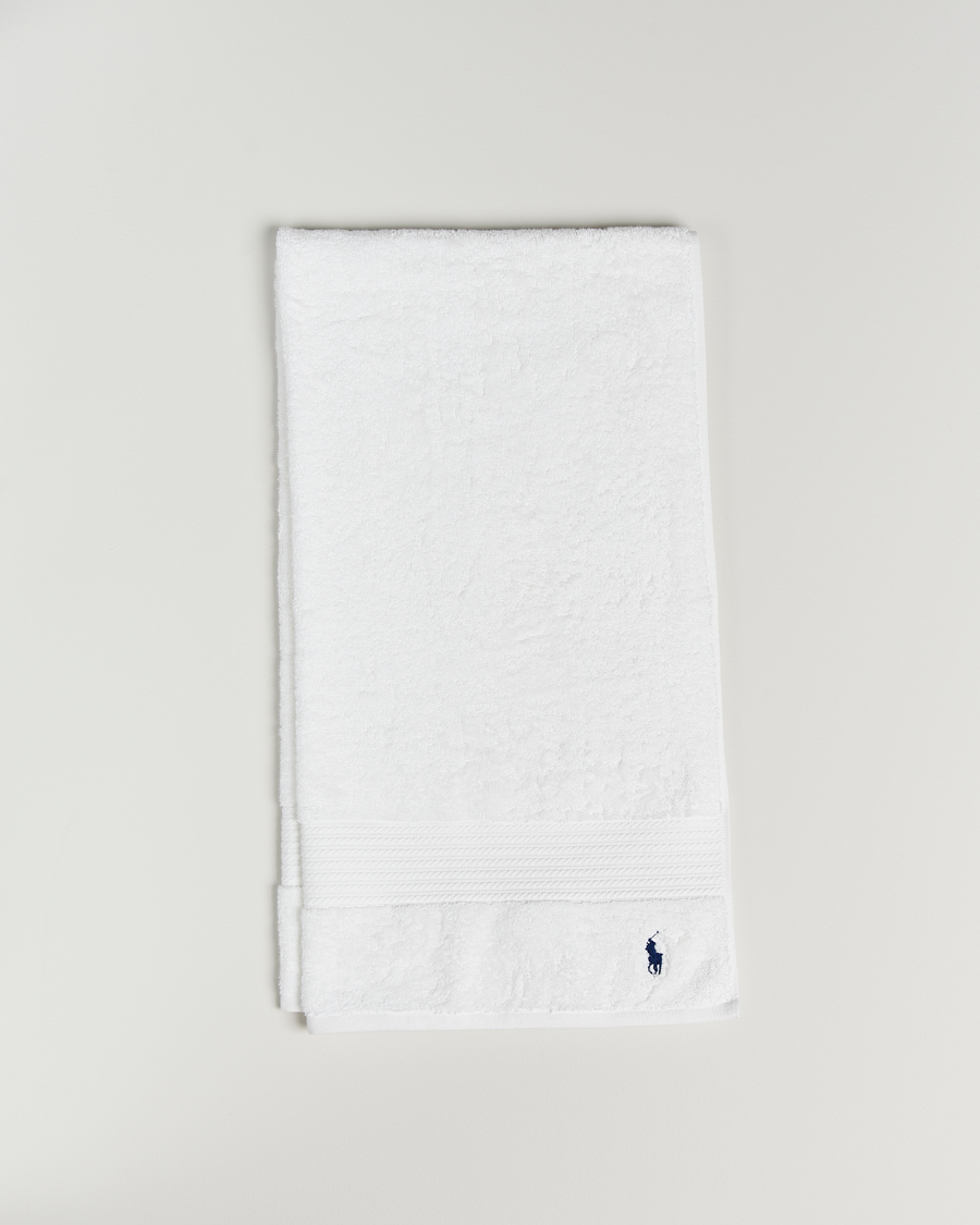 Hombres | Ralph Lauren Home Polo Player Shower Towel 75x140 White | Ralph Lauren Home | Polo Player Shower Towel 75x140 White