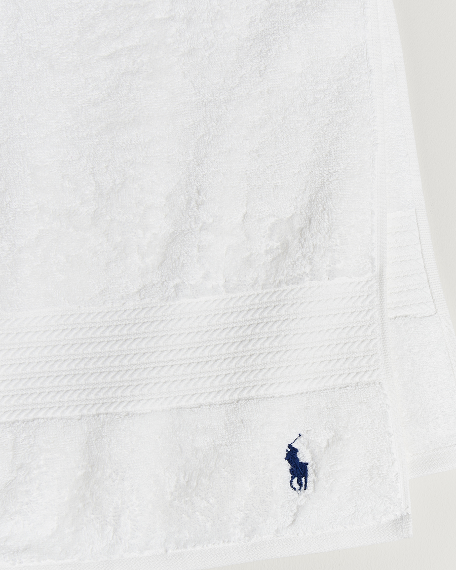 Hombres | Ralph Lauren Home Polo Player Shower Towel 75x140 White | Ralph Lauren Home | Polo Player Shower Towel 75x140 White