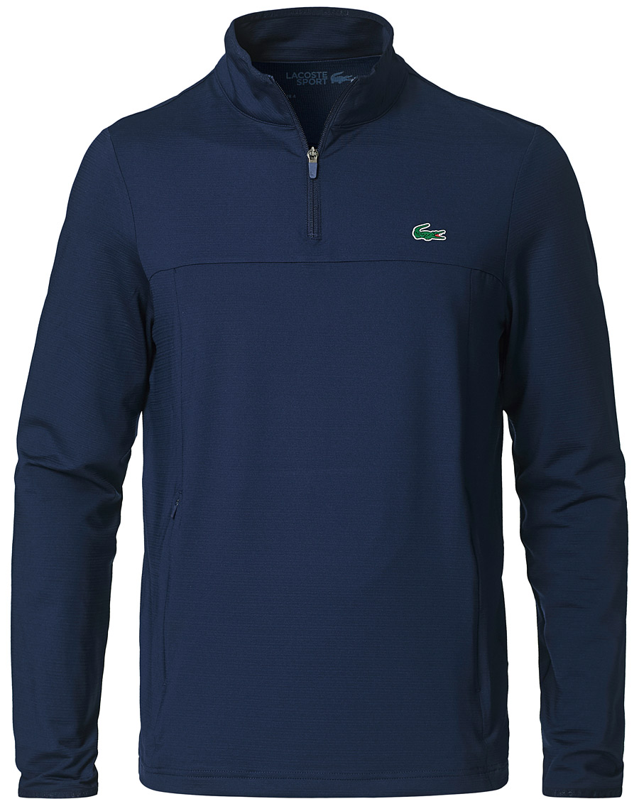 Hombres | Jerséis y prendas de punto | Lacoste Sport | Performance Midlayer Half Zip Navy Blue