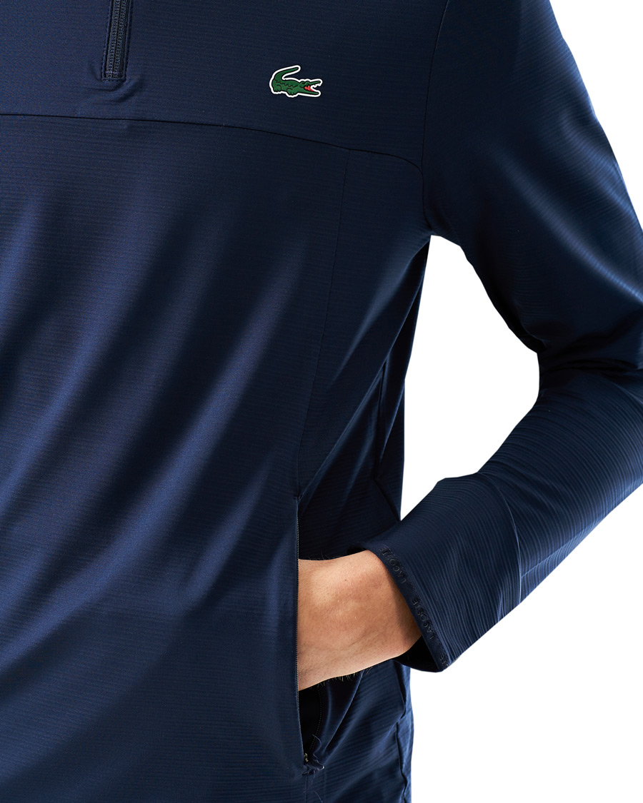 Hombres | Jerséis y prendas de punto | Lacoste Sport | Performance Midlayer Half Zip Navy Blue