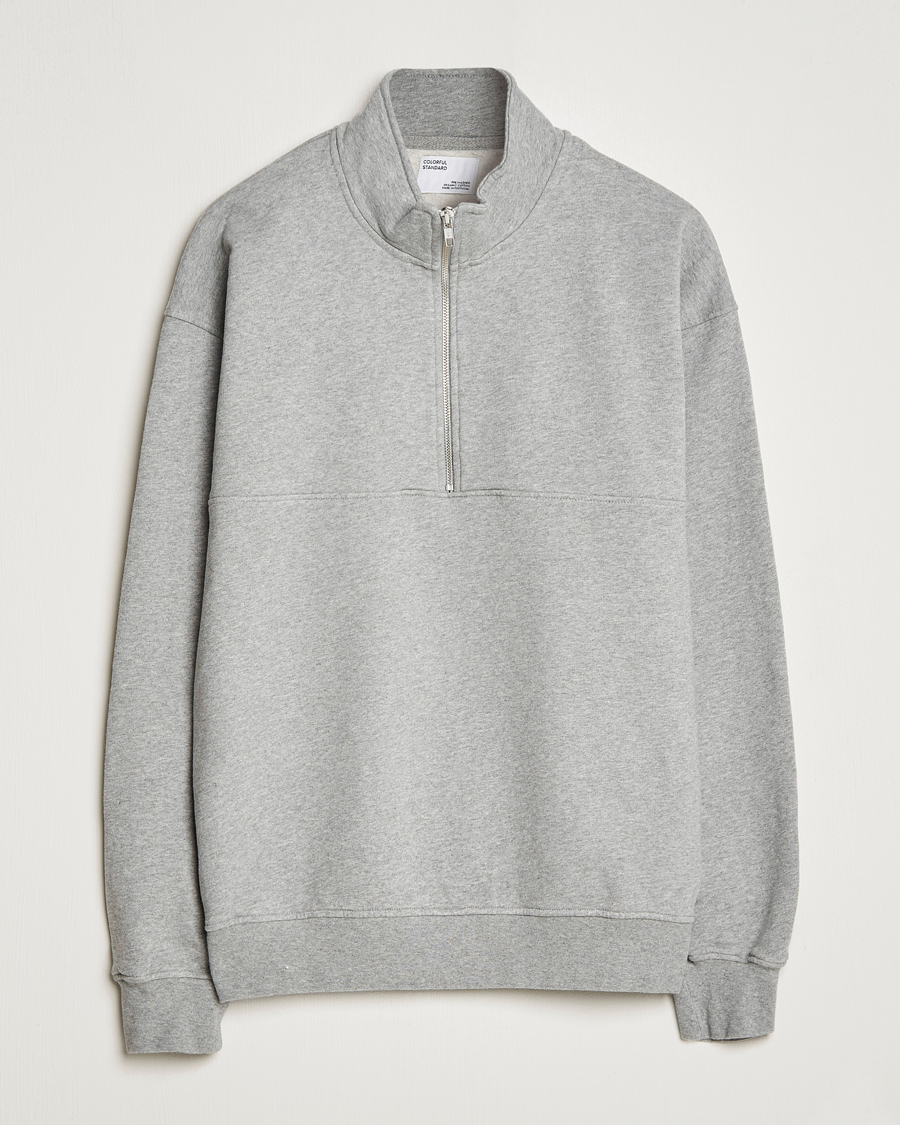 Hombres | Jerséis y prendas de punto | Colorful Standard | Classic Organic Half-Zip Heather Grey