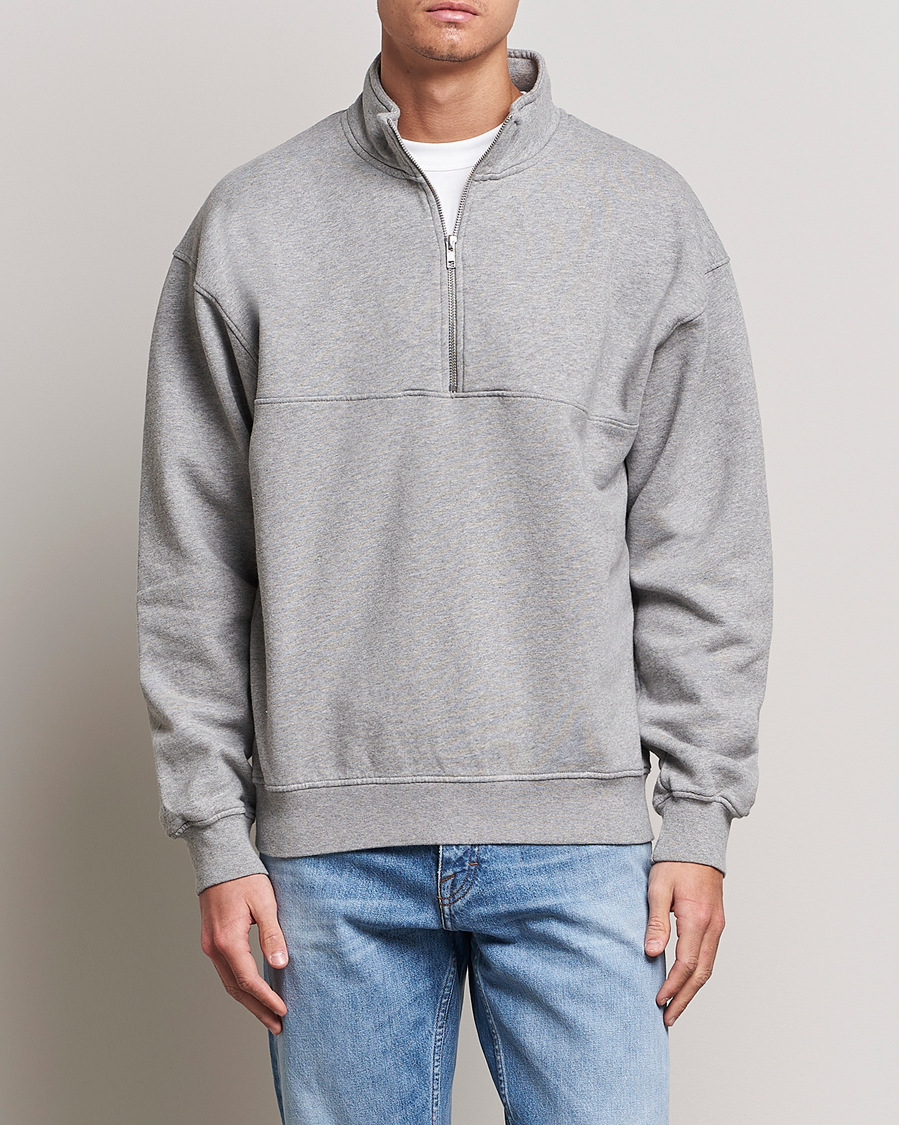 Hombres | Jerséis y prendas de punto | Colorful Standard | Classic Organic Half-Zip Heather Grey