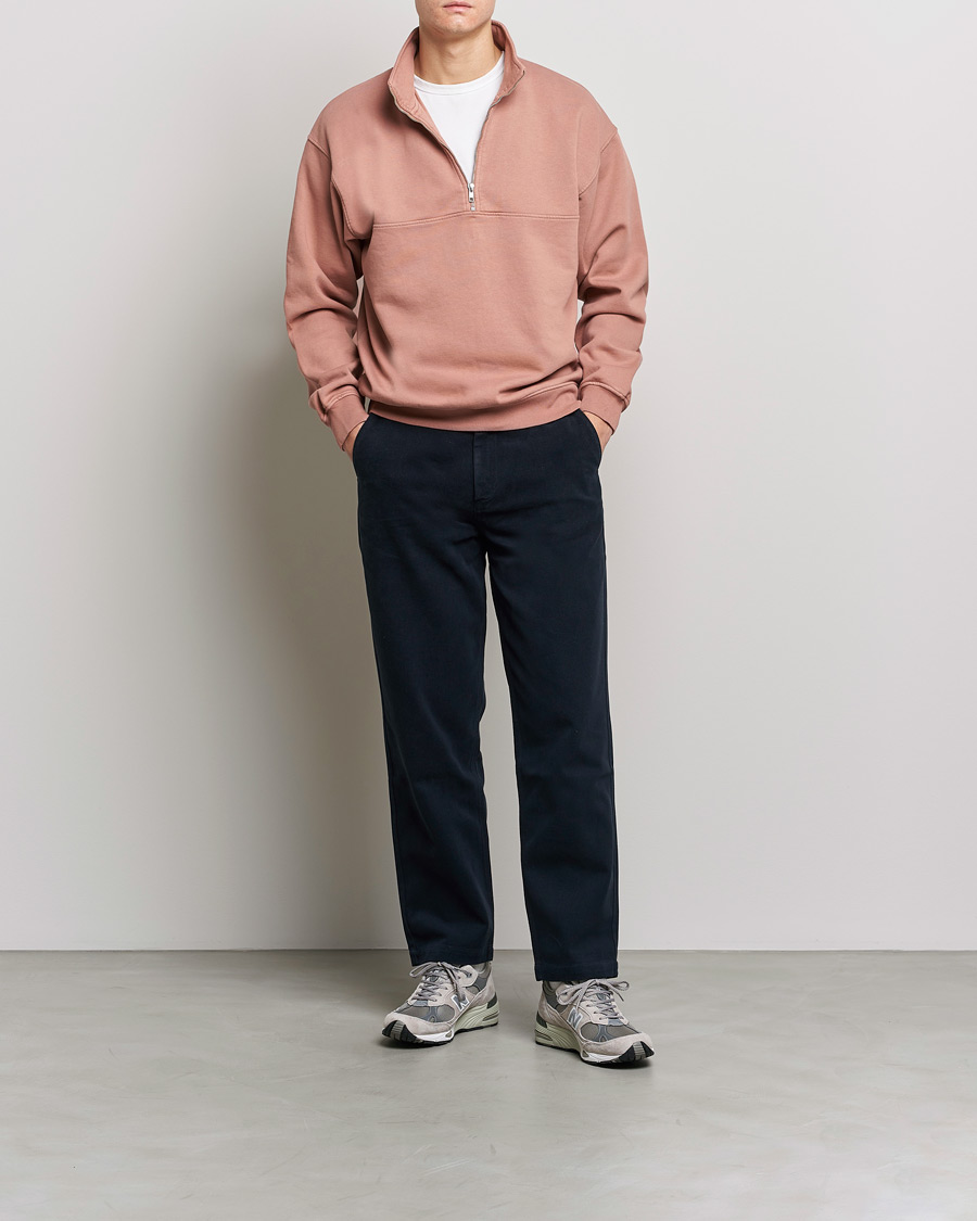 Hombres | Jerséis y prendas de punto | Colorful Standard | Classic Organic Half-Zip Rosewood Mist