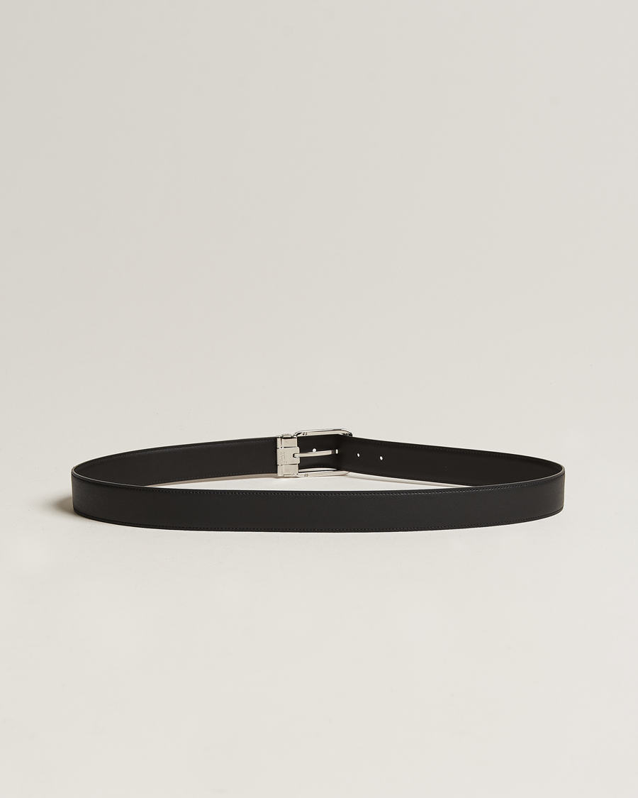 Men | Accessories | Montblanc | Black 35 mm Leather belt Black