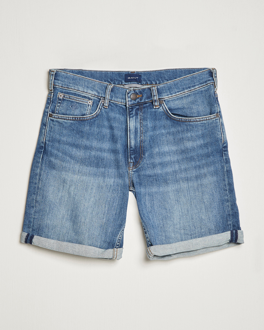 Hombres | Pantalones cortos | GANT | Arley Denim Shorts Light Blue