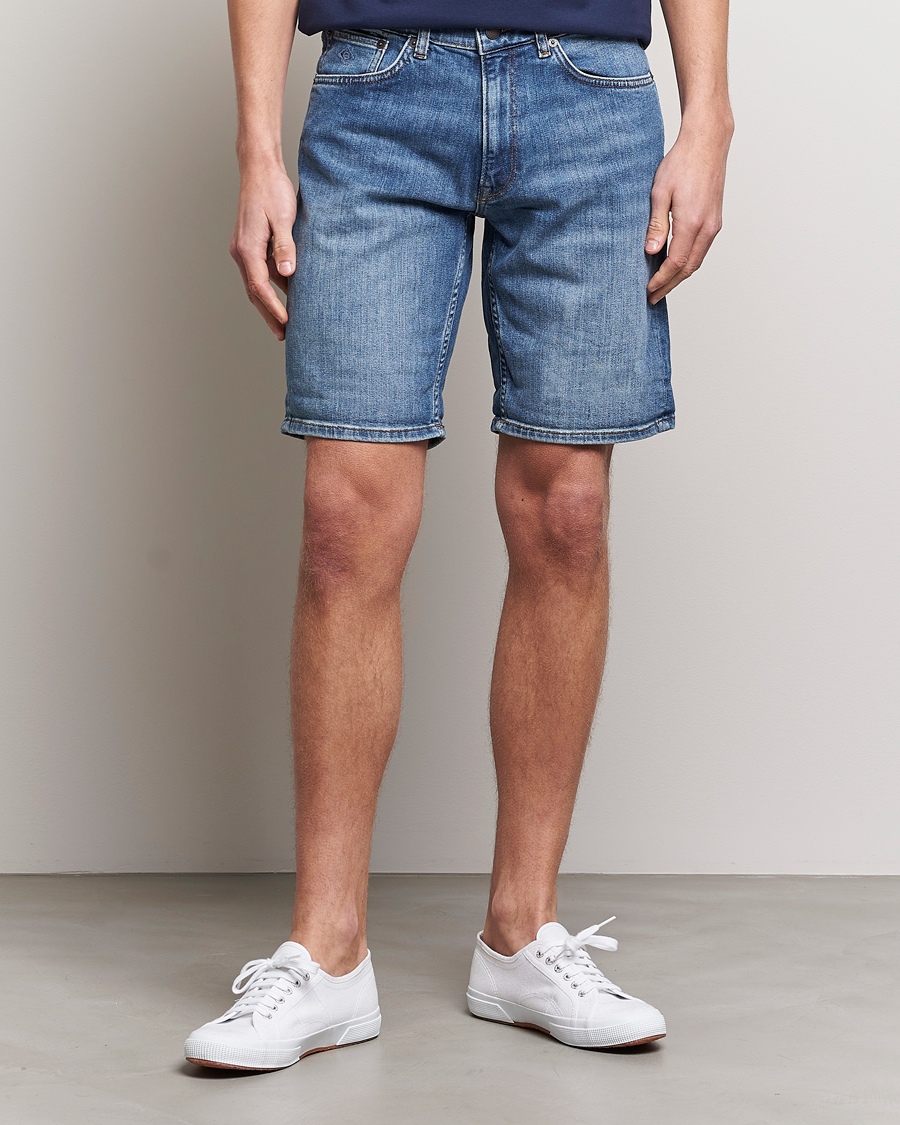 Hombres | Pantalones cortos | GANT | Arley Denim Shorts Light Blue