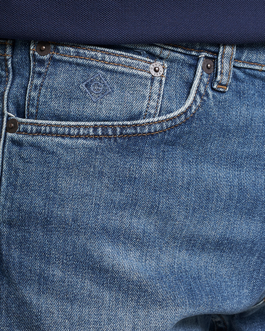 Hombres | Pantalones cortos | GANT | Arley Denim Shorts Light Blue