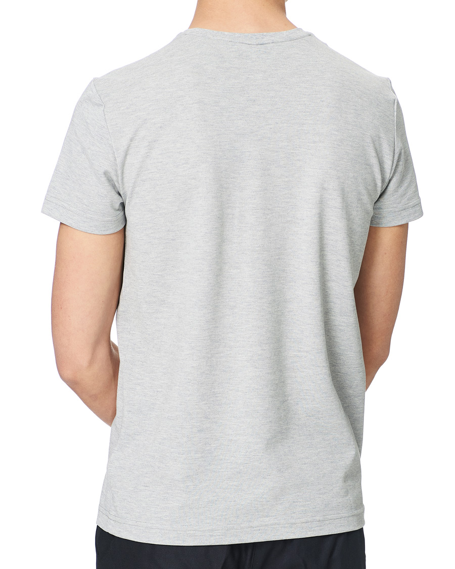 Hombres | Camisetas | GANT | Cotton Pique Crew Neck Tee Grey Melange