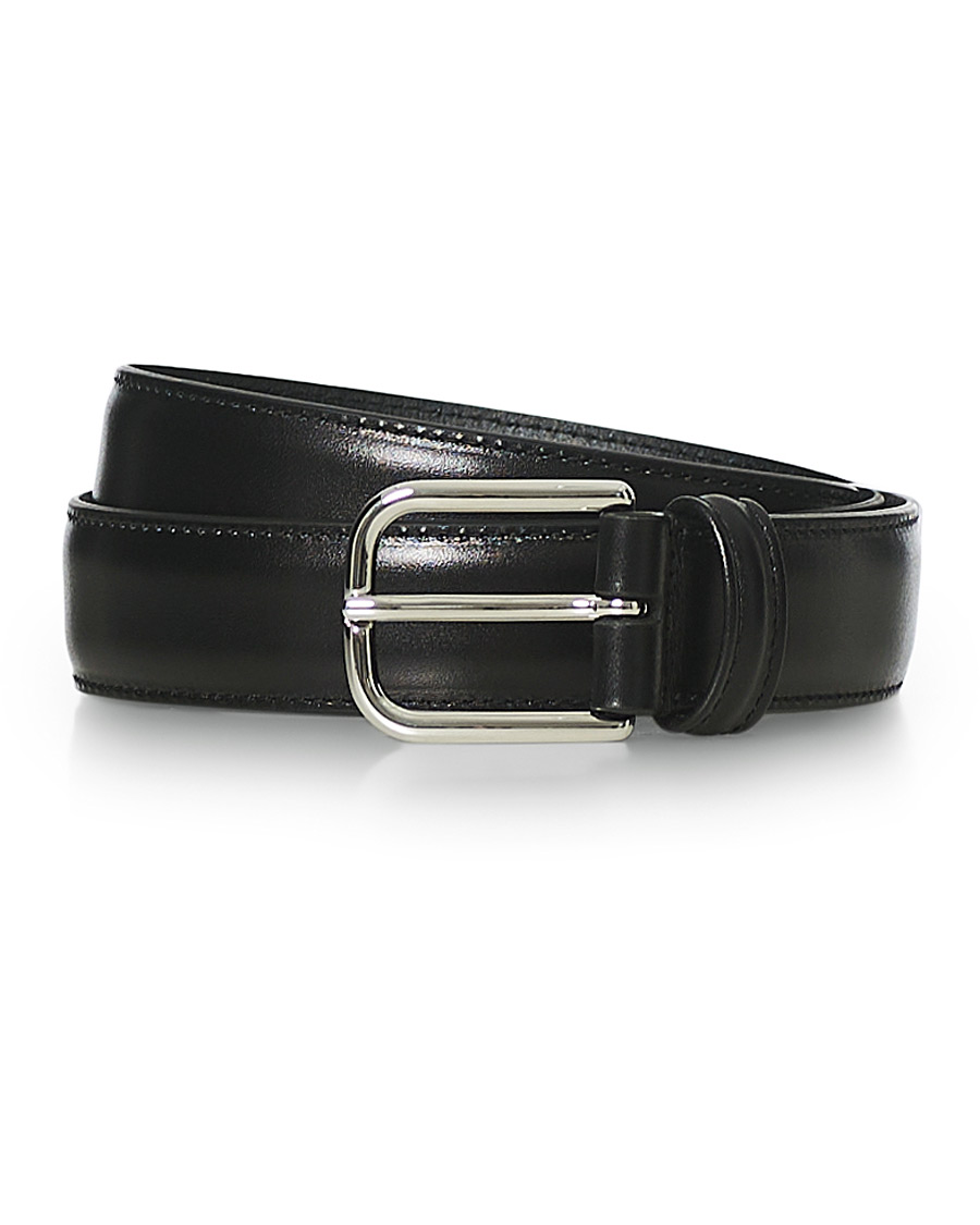 Hombres | Anderson's Leather Suit Belt Black | Anderson's | Leather Suit Belt Black