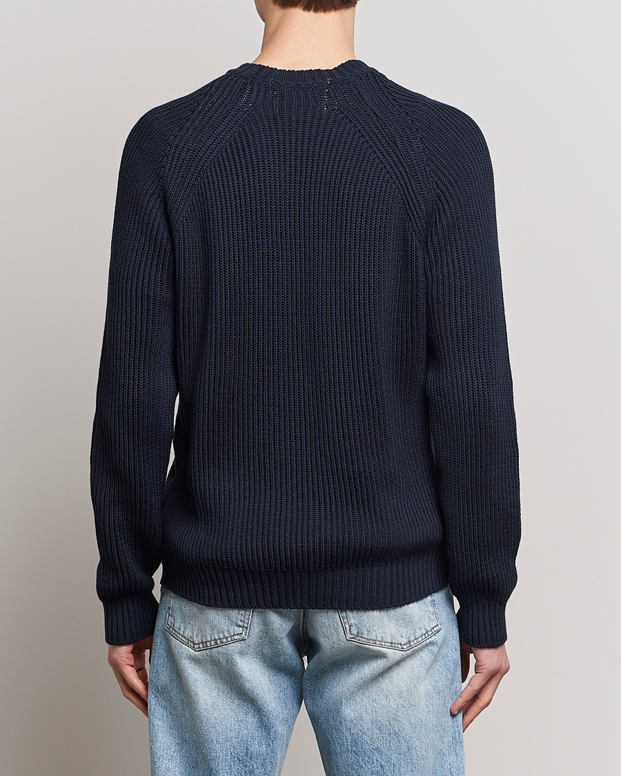 Hombres | Jerséis y prendas de punto | Peregrine | Harry Organic Cotton Sweater Navy