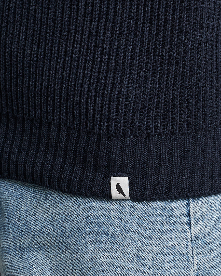 Hombres | Jerséis y prendas de punto | Peregrine | Harry Organic Cotton Sweater Navy