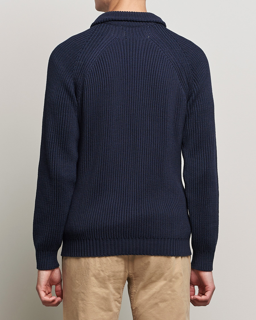 Hombres | Jerséis y prendas de punto | Peregrine | Felix Quarter Zip Jumper Navy