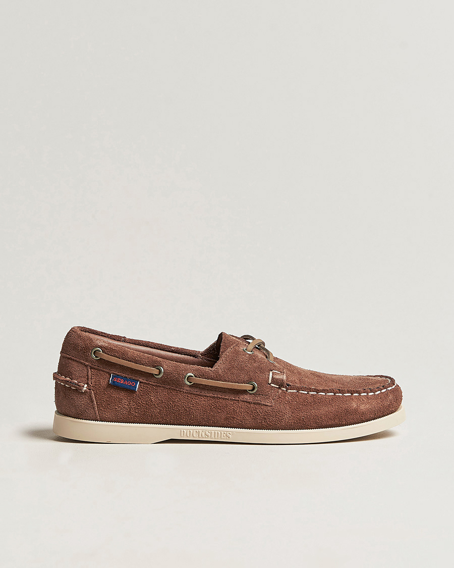Hombres | Zapatos náuticos | Sebago | Docksides Suede Boat Shoe Dark Brown