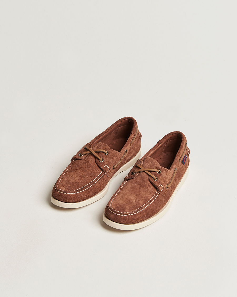 Hombres | Zapatos de ante | Sebago | Docksides Suede Boat Shoe Dark Brown