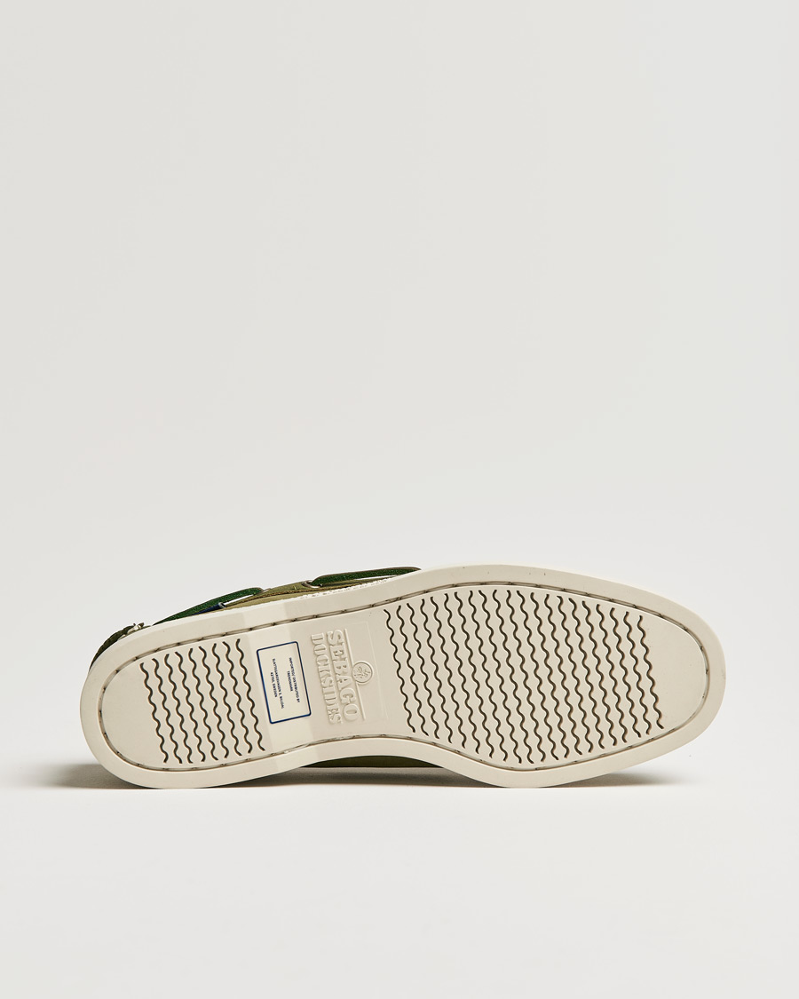 Hombres | Sebago Docksides Nubuck Boat Shoe Green Military | Sebago | Docksides Nubuck Boat Shoe Green Military
