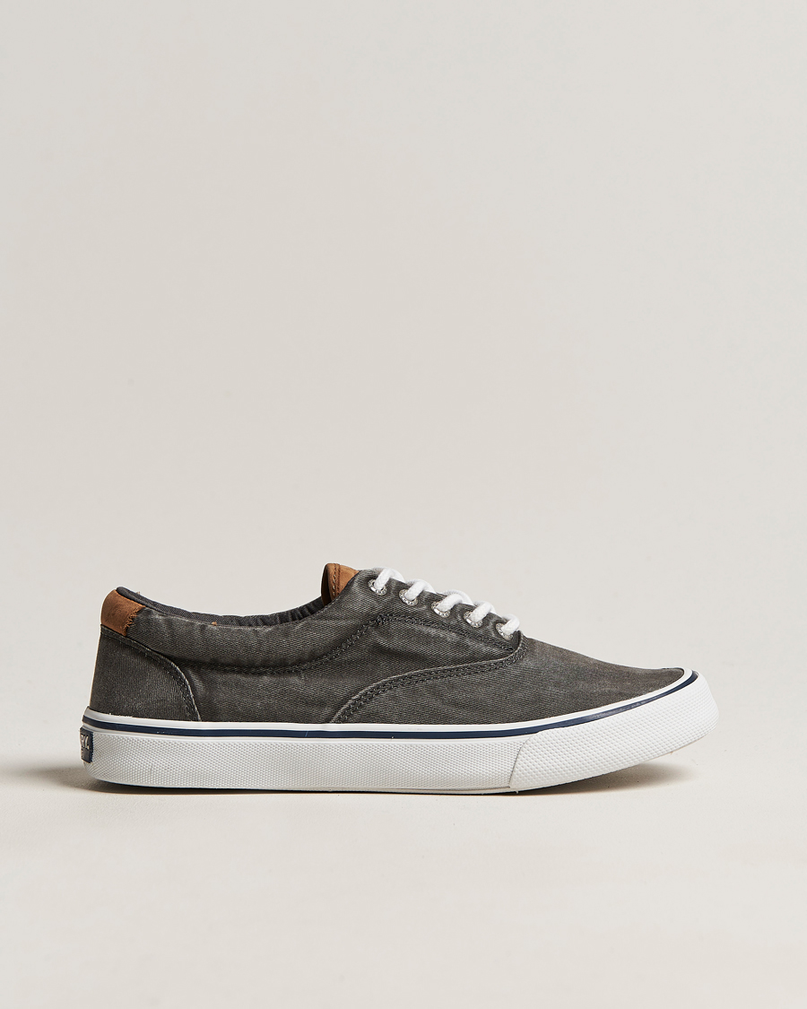 Hombres | Sperry Striper II Canvas Sneaker Whased Black | Sperry | Striper II Canvas Sneaker Whased Black