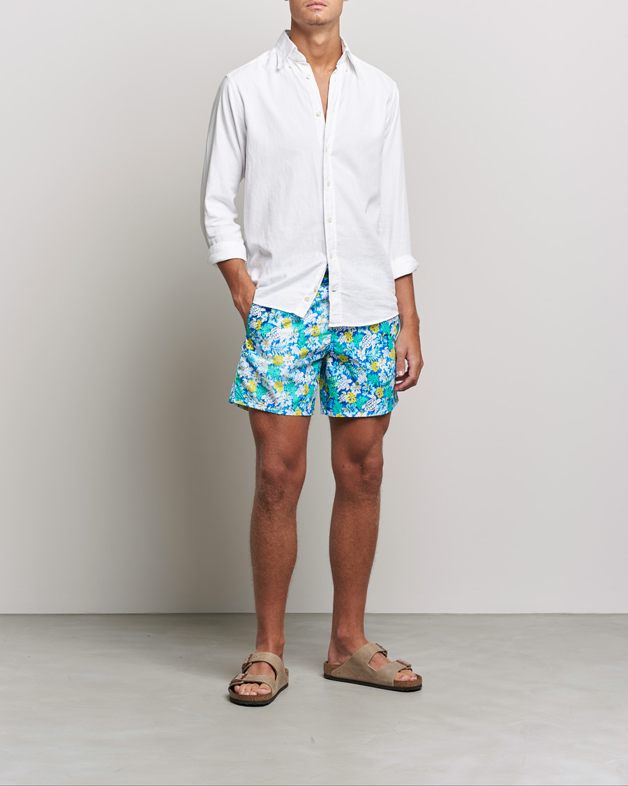 Hombres | Bañadores | Vilebrequin | Moorea Swim Shorts Blue Lazuli