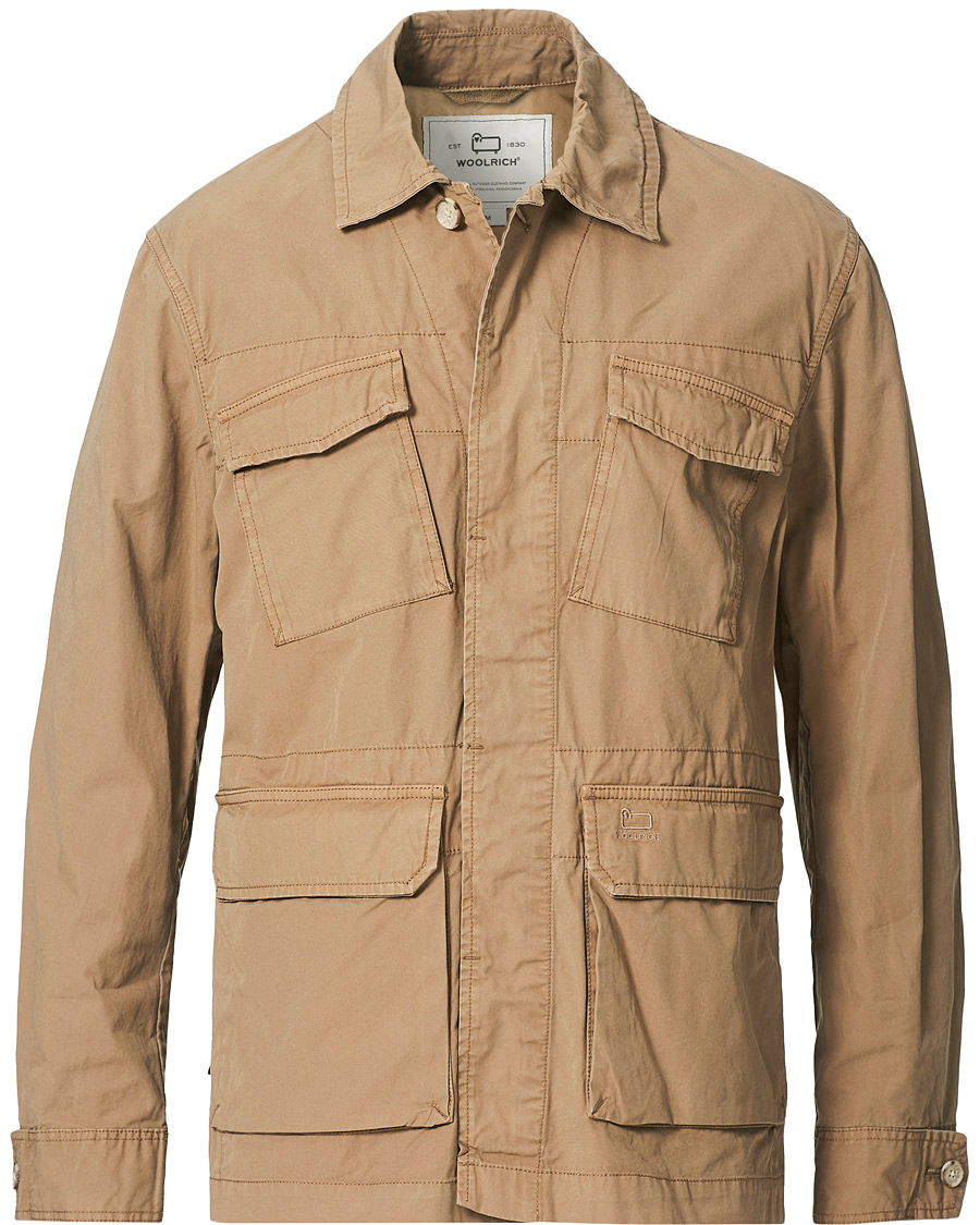 Hombres | Camisas | Woolrich | Military Cotton Field Shirt Jacket Khaki