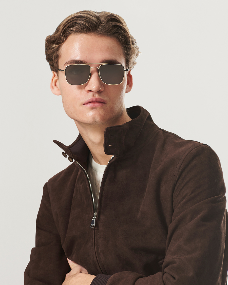 Hombres | Gafas de sol cuadradas | Brioni | BR0101S Sunglasses Gold/Grey