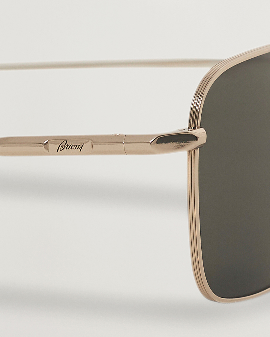 Hombres | Brioni BR0101S Sunglasses Gold/Grey | Brioni | BR0101S Sunglasses Gold/Grey