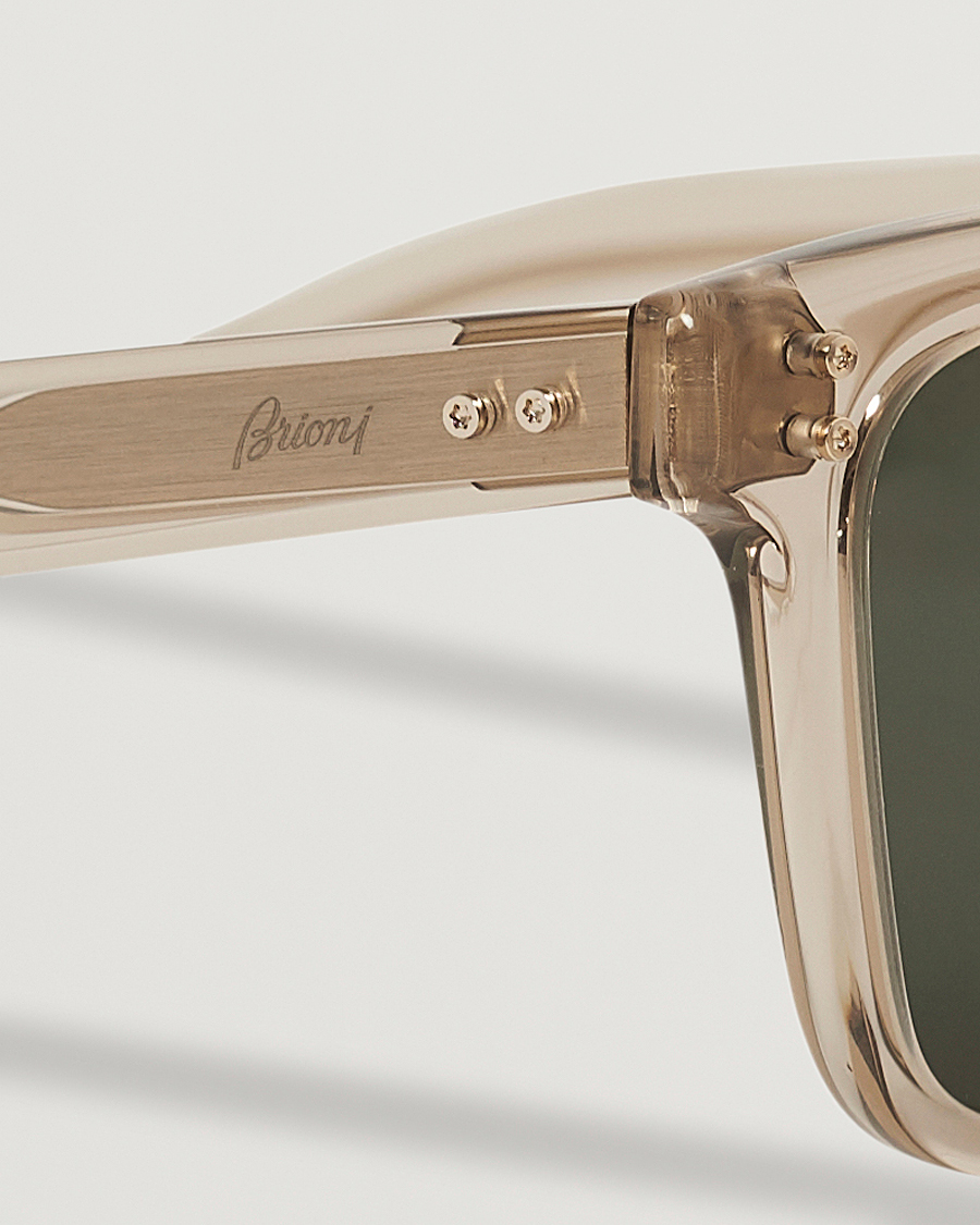 Hombres | Brioni BR0099S Sunglasses Beige/Green | Brioni | BR0099S Sunglasses Beige/Green