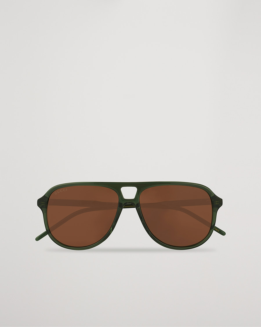 Hombres | Gucci GG1156S Sunglasses Green/Brown | Gucci | GG1156S Sunglasses Green/Brown