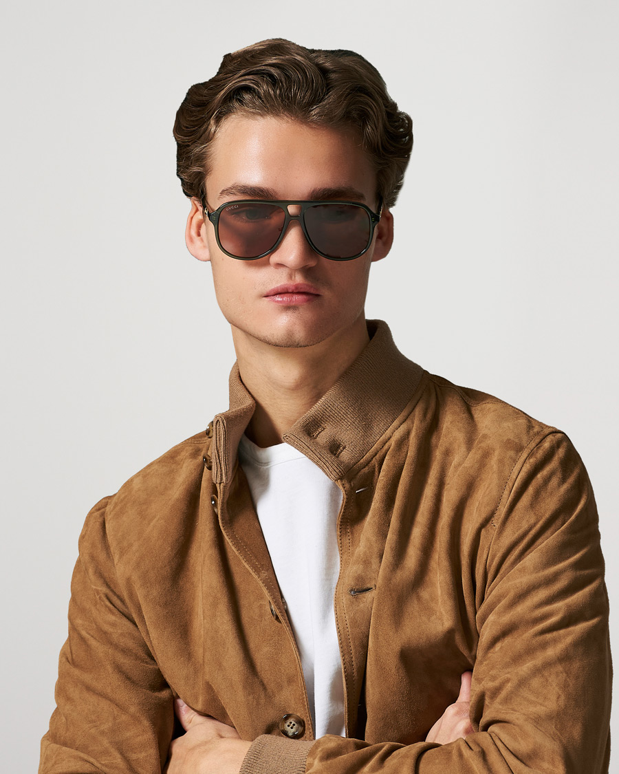 Hombres |  | Gucci | GG1156S Sunglasses Green/Brown