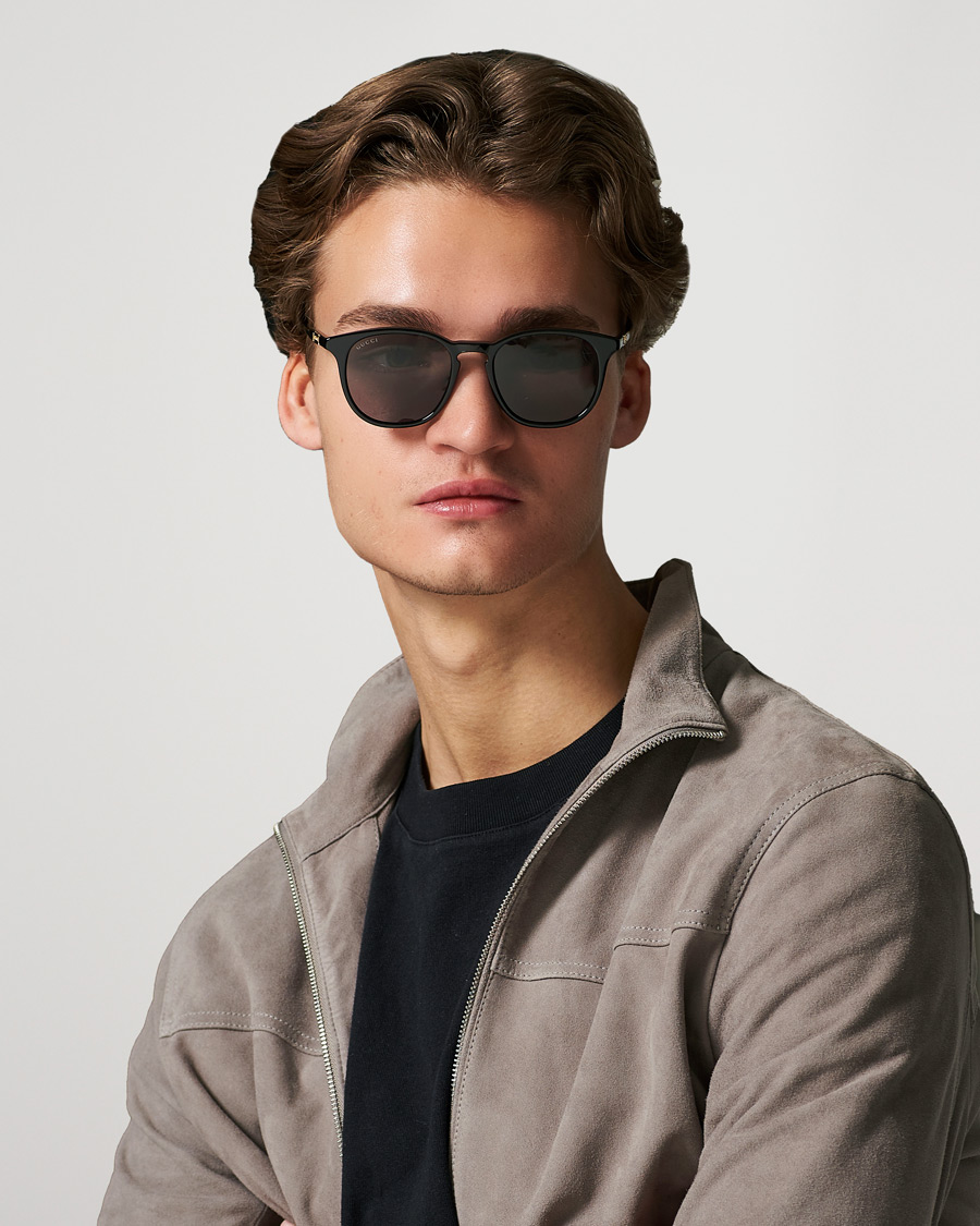 Hombres | Gafas de sol redondas | Gucci | GG1157S Sunglasses Black/Grey