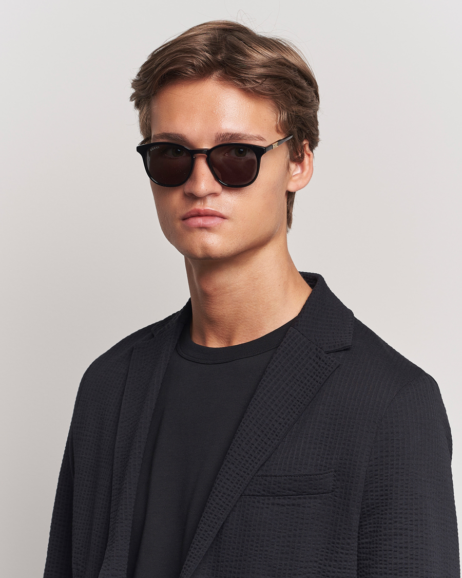 Hombres | Gucci GG1157S Sunglasses Black/Grey | Gucci | GG1157S Sunglasses Black/Grey