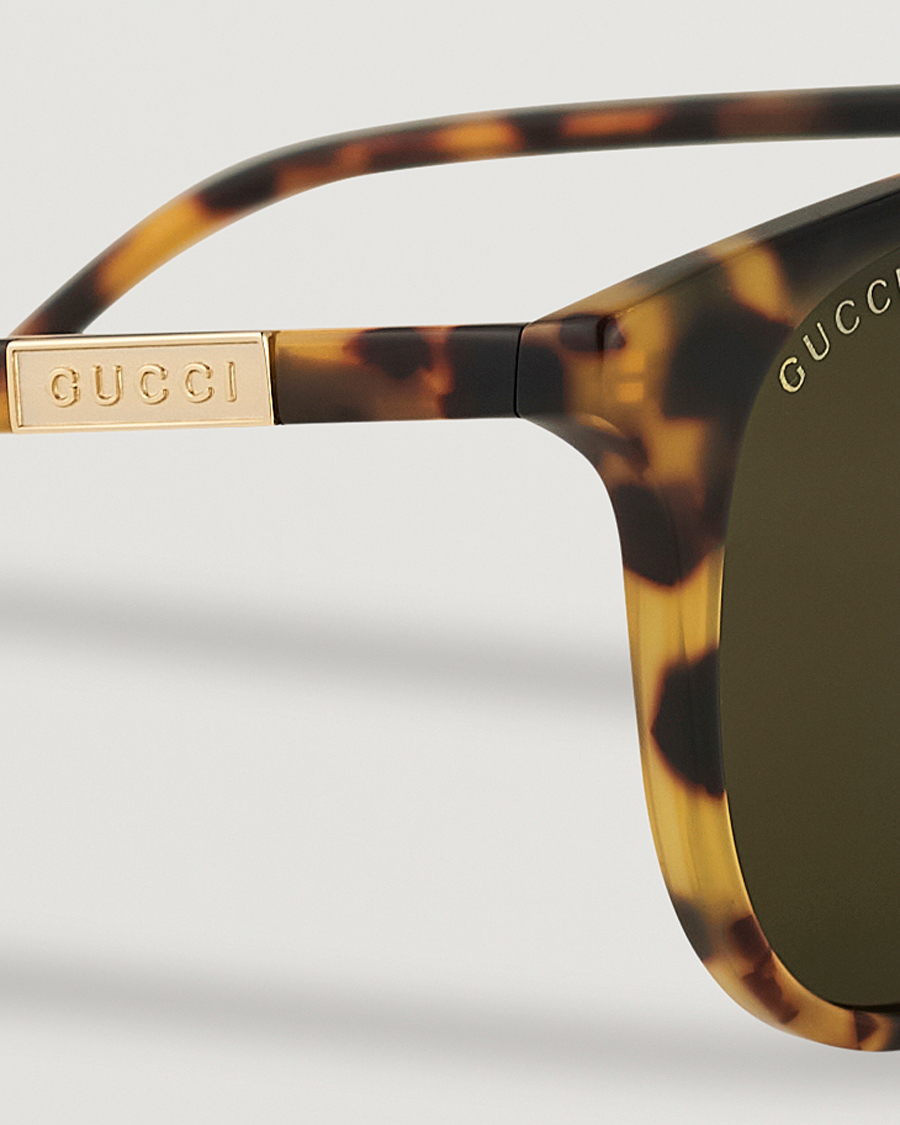 Hombres | Gucci GG1157S Sunglasses Havana/Green | Gucci | GG1157S Sunglasses Havana/Green