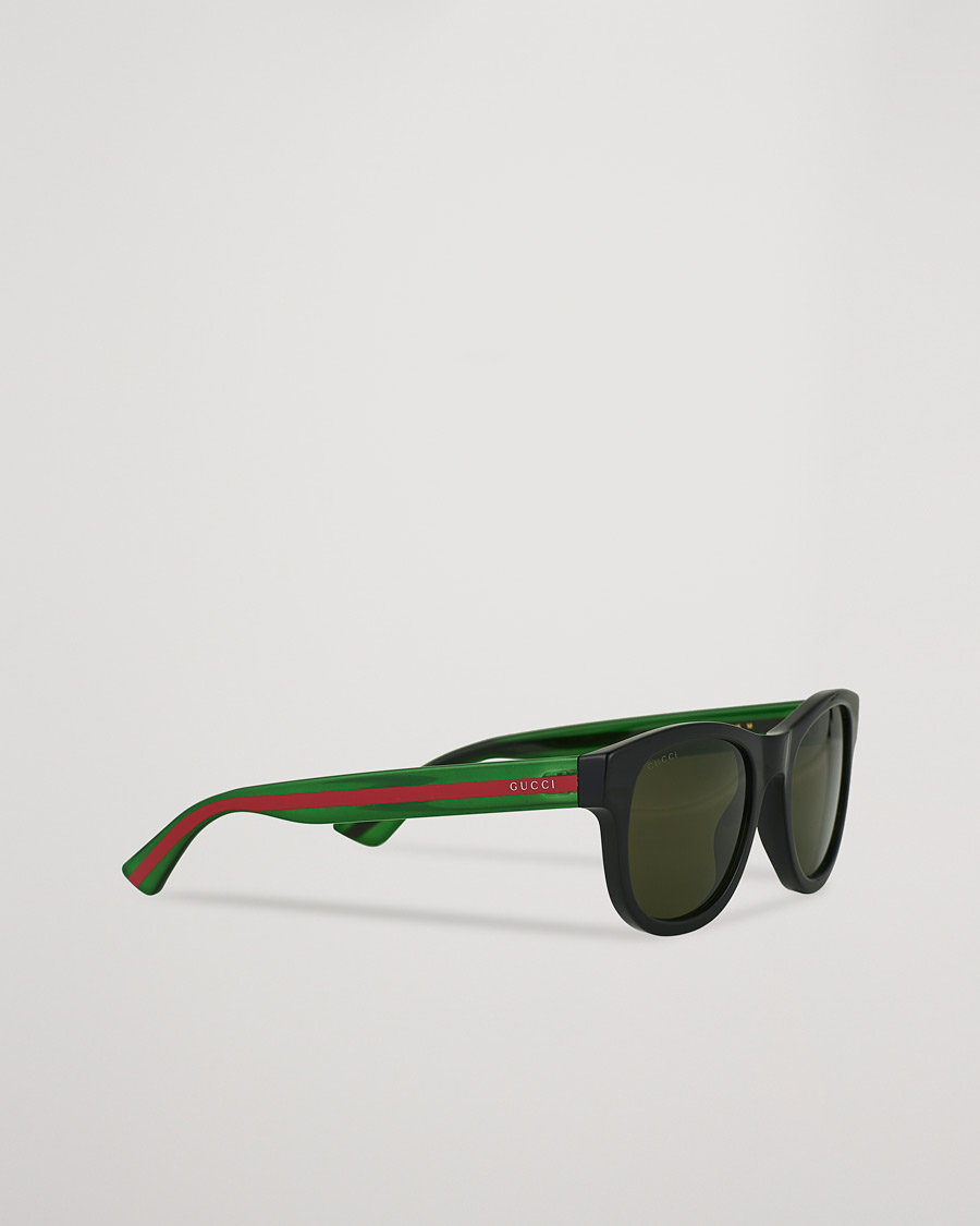 Hombres | Gucci GG0003SN Sunglasses Black/Green | Gucci | GG0003SN Sunglasses Black/Green