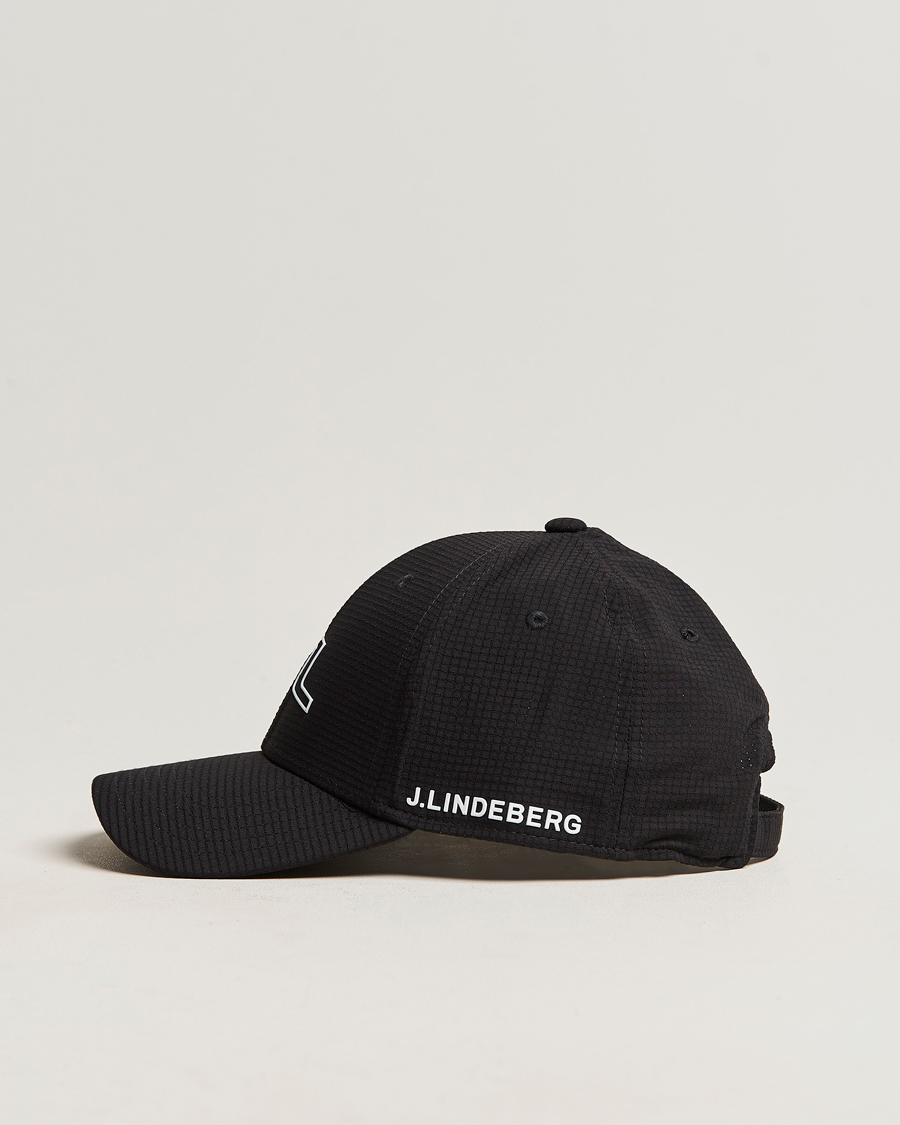 Hombres | J.Lindeberg Caden Golf Cap Black | J.Lindeberg | Caden Golf Cap Black