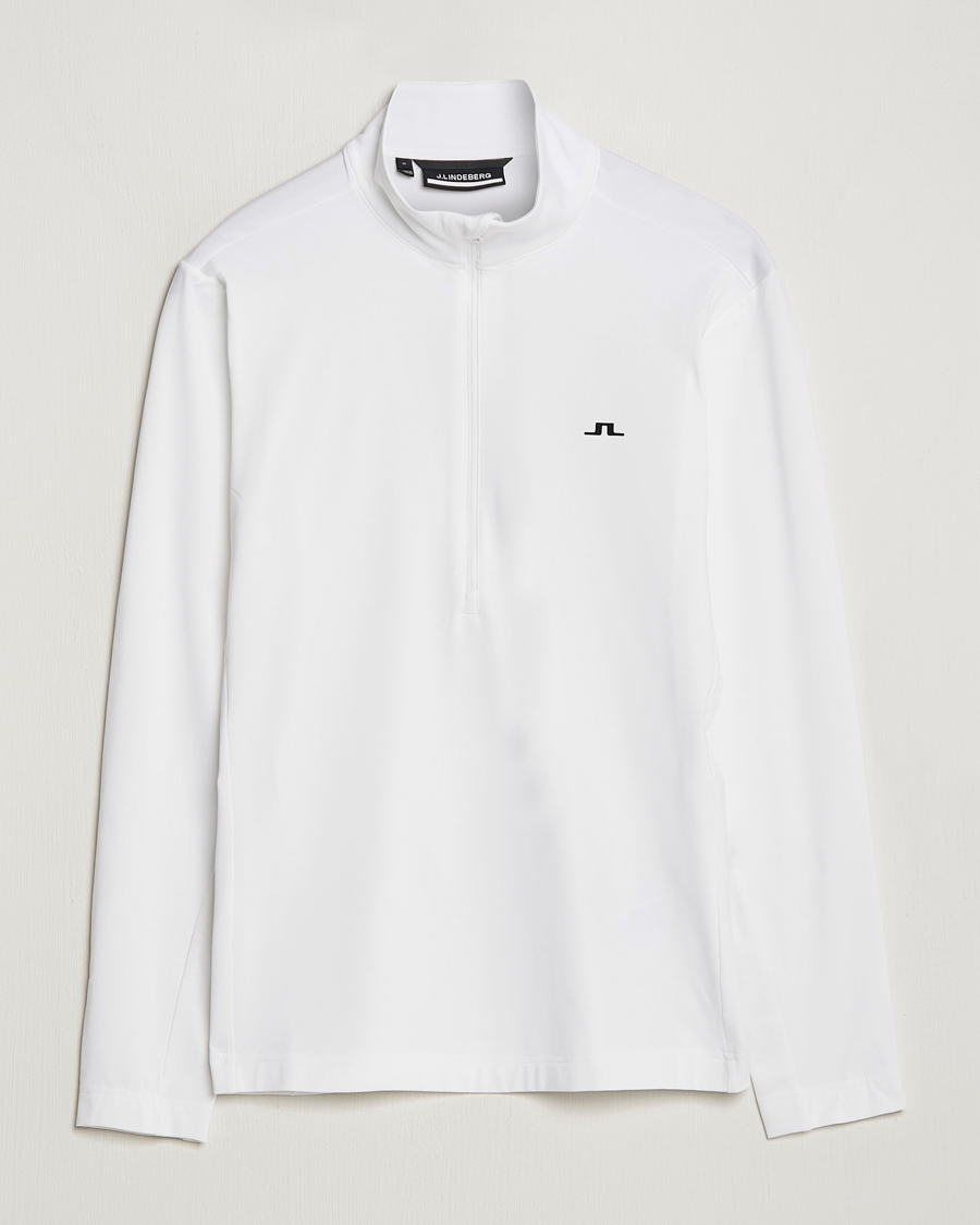 Hombres | Jerséis y prendas de punto | J.Lindeberg | Luke Jersey Half Zip White