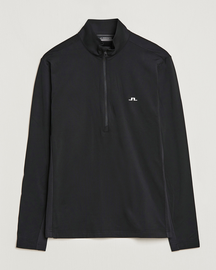 Hombres | Jerséis y prendas de punto | J.Lindeberg | Luke Jersey Half Zip Black