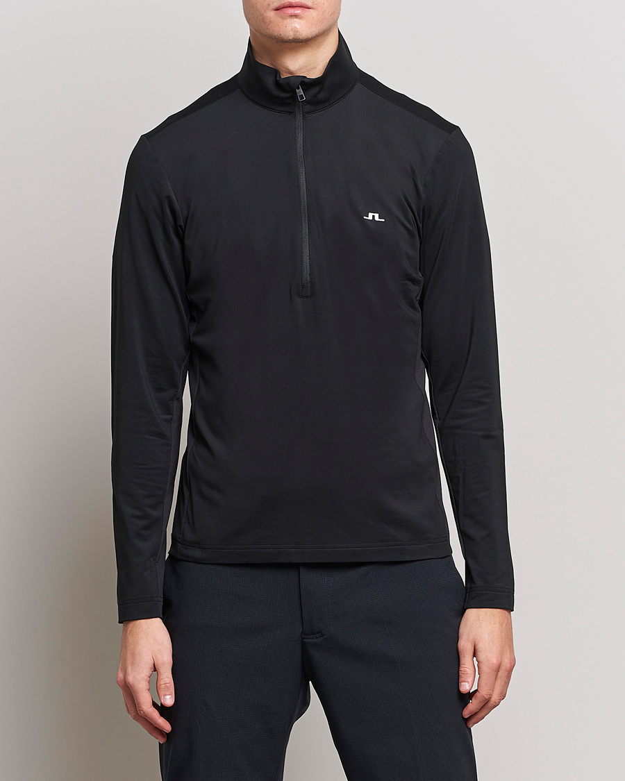 Hombres | Jerséis y prendas de punto | J.Lindeberg | Luke Jersey Half Zip Black