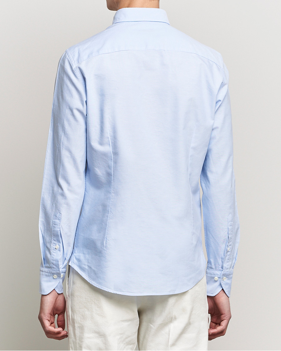 Hombres | Camisas | Stenströms | Slimline Oxford Shirt Light Blue