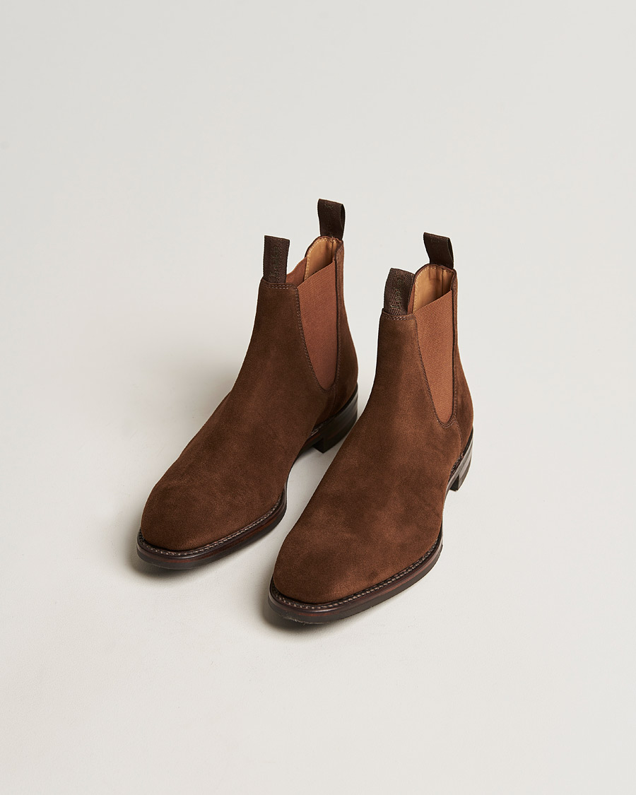 Hombres |  | Loake 1880 | Chatsworth Chelsea Boot Tobacco Suede